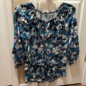 Notations Multicolor Floral Blouse